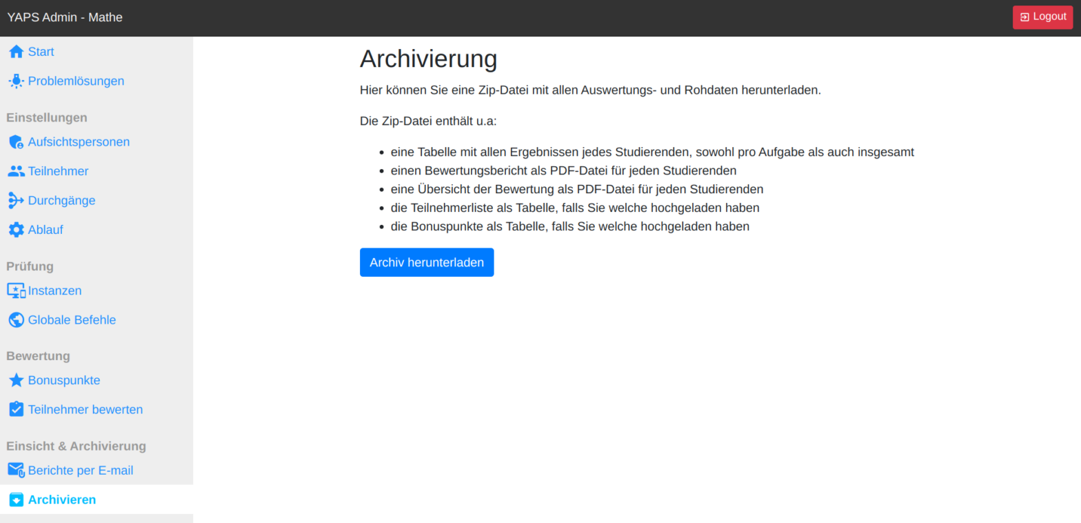 Archive in YAPS